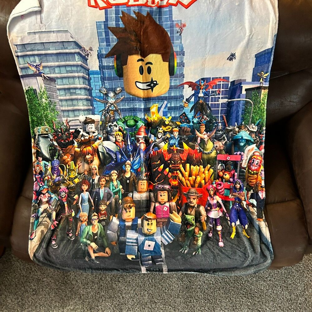 Fleece Blanket Kids Themed Video Game Cuddle soft blanket 38 x 54
